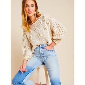 Anthropologie Veroalfie Liza Embellished Sweater